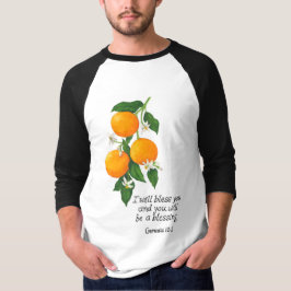 Oranje vruchten Genesis 12:2 T-shirt