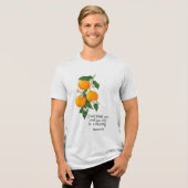 Oranje vruchten Genesis 12:2 Tri-Blend Shirt (Voorkant volledig)