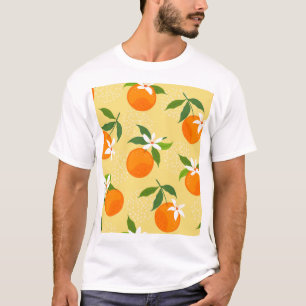 Oranje vruchten illustratie t-shirt