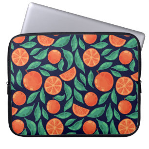 Oranje vruchten: kleurrijke  naadloos laptop sleeve