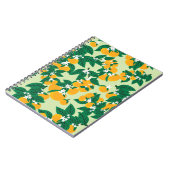  oranje vruchten met groene achtergrondnaadjes notitieboek (Linkerzijde)