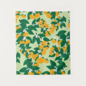  oranje vruchten met groene achtergrondnaadjes wandkleed (Voorkant)