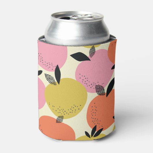 Oranje vruchten, naadloos zomerpatroon. blikjeskoeler (Blikje Voorkant)