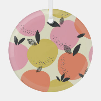 Oranje vruchten, naadloos zomerpatroon. glas ornament