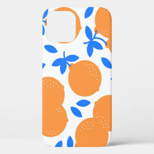 Oranje vruchten: prachtig blauw-getwijnd patroon. Case-Mate iPhone case