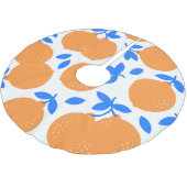 Oranje vruchten: prachtig blauw-getwijnd patroon. kerstboom rok (Gekanteld)