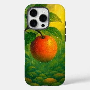 Oranje vruchten regenachtige Natuur iPhone 16 Pro Hoesje