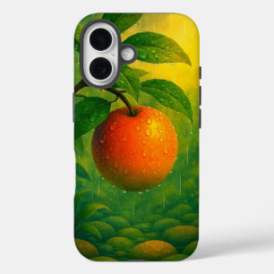 Oranje vruchten regenachtige Natuur iPhone 16 Hoesje