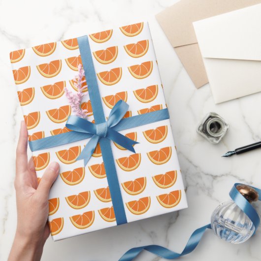 Oranje vruchtensap cadeaupapier (Geschenken)