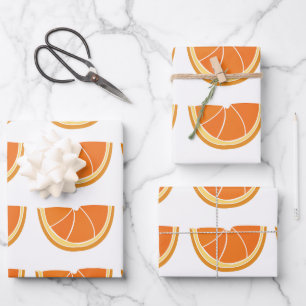 Oranje vruchtensap inpakpapier vel