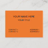 Oranje vruchtensap visitekaartje (Achterkant)