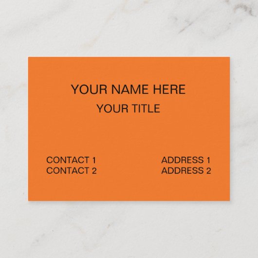 Oranje vruchtensap visitekaartje (Achterkant)