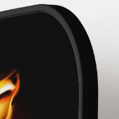 Oranje vuurgevechten tijgerkat pickleball paddle (Links Detail)