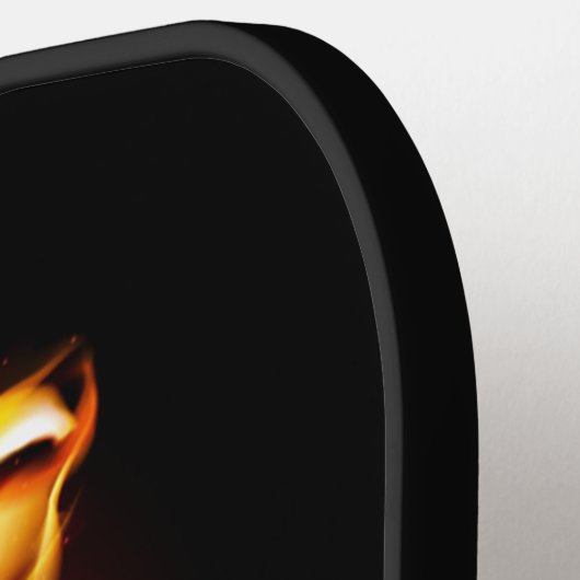 Oranje vuurgevechten tijgerkat pickleball paddle (Links Detail)