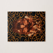 Oranje vuurhaard legpuzzel (Horizontaal)