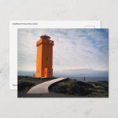 Oranje vuurtoren, IJsland Briefkaart (Voorkant / Achterkant)