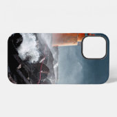 ORANJE VUURTOREN OP EEN ROTSPARTIJ iPhone HOESJE (Achterkant horizontaal)