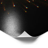 Oranje vuurwerk foto afdruk (Hoek)