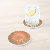 Oranje vuurwerkwiel zandsteen onderzetter (Zijkant)