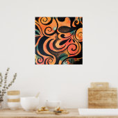 Oranje waanzin poster (Keuken)