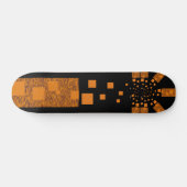 Oranje waarschuwing float schaats vierkantjes ster skateboard (Horizontaal)
