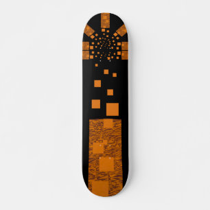 Oranje waarschuwing float schaats vierkantjes ster skateboard