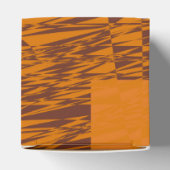 Oranje waarschuwingsbericht abstracte zwarte doos bedankdoosjes (Bovenkant)