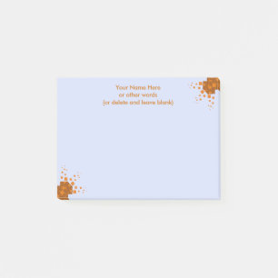 Oranje waarschuwingsbericht abstracte zwarte doos post-it® notes