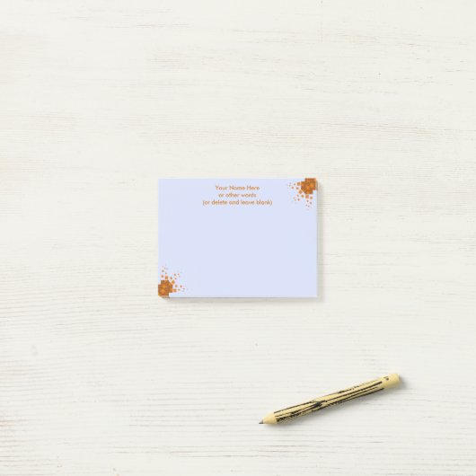 Oranje waarschuwingsbericht abstracte zwarte doos  post-it® notes (Op bureau)