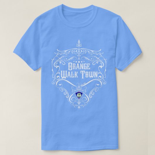 Oranje Walk Town  ontwerp 1 T-shirt (Design voorkant)
