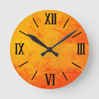 Oranje wandklok