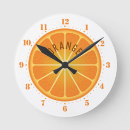Oranje wandklok