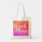 Oranje warm-roze ombeach tote bag (Achterkant)