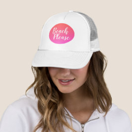Oranje warmroze ombre trucker pet