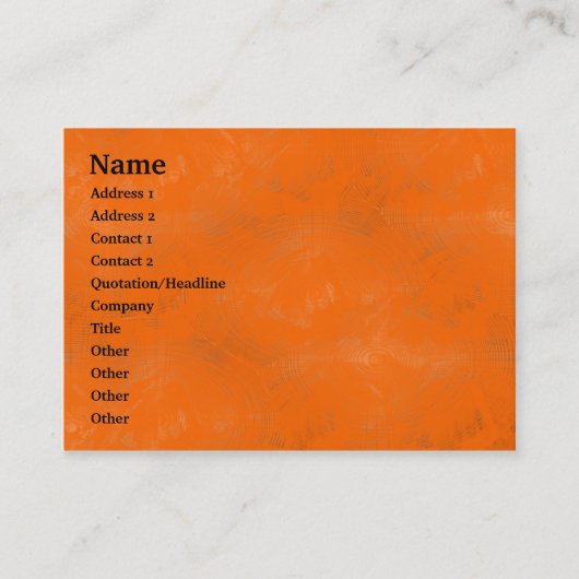 Oranje was - Gepersonaliseerd Visitekaartje (Voorkant)