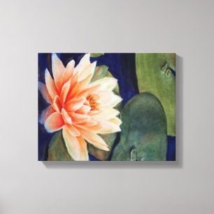 ORANJE WATER LICHT GEWRAPPEERDE CANVAS-PAINING CANVAS AFDRUK