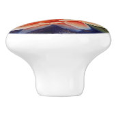 ORANJE WATER LILY CERAMIC KNOB KERAMISCHE KNOP (Zijkant)