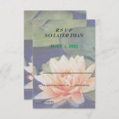 ORANJE WATER LILY  RSVP CARDS (Voorkant / Achterkant)