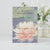 ORANJE WATER LILY RSVP CARDS KAARTJE (Staand voorkant)