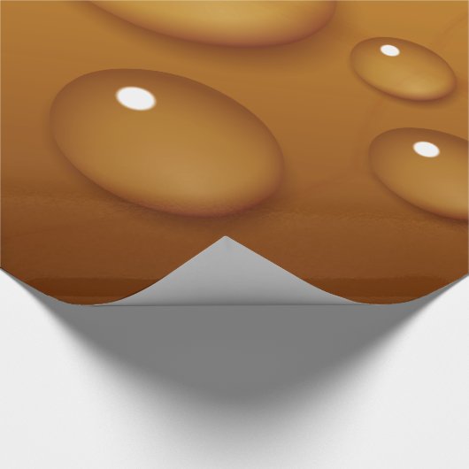 Oranje waterdruppelstructuur cadeaupapier (Hoek)