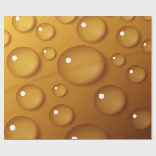 Oranje waterdruppelstructuur cadeaupapier (Vlak)