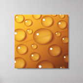 Oranje waterdruppelstructuur canvas afdruk (Voorkant)