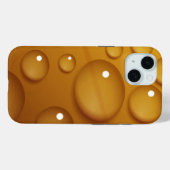 Oranje waterdruppelstructuur Case-Mate iPhone case (Achterkant (horizontaal))