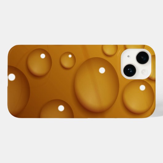 Oranje waterdruppelstructuur Case-Mate iPhone case (Achterkant (horizontaal))