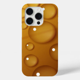 Oranje waterdruppelstructuur iPhone 15 pro case