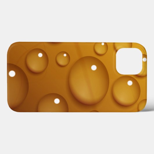 Oranje waterdruppelstructuur Case-Mate iPhone case (Achterkant (horizontaal))