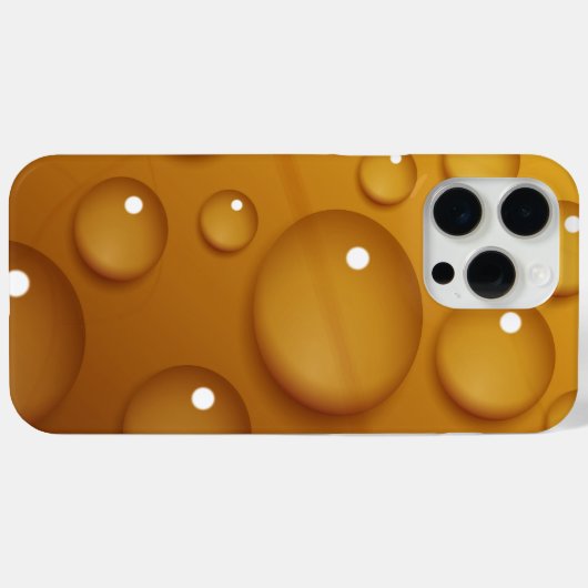 Oranje waterdruppelstructuur Case-Mate iPhone case (Achterkant (horizontaal))