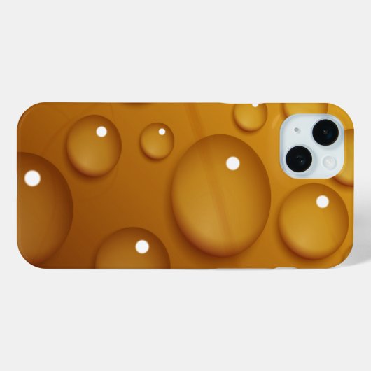 Oranje waterdruppelstructuur Case-Mate iPhone case (Achterkant (horizontaal))