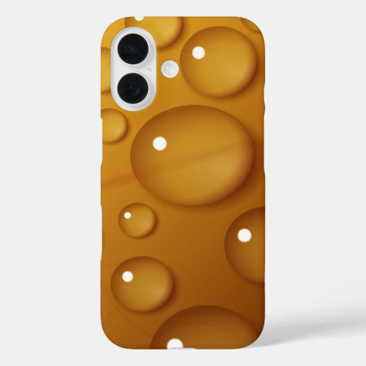 Oranje waterdruppelstructuur Case-Mate iPhone case (Achterkant)