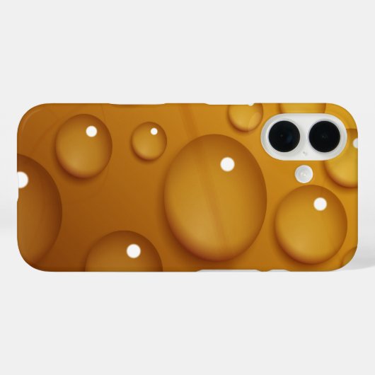 Oranje waterdruppelstructuur Case-Mate iPhone case (Achterkant (horizontaal))